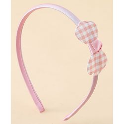 Babyhug Hair Bands with Bow Applique Pack of 2 Free Size - Red & Blue