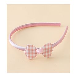 Babyhug Hair Bands with Bow Applique Pack of 2 Free Size - Red & Blue