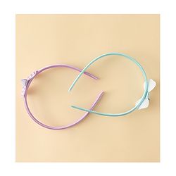 Babyhug Hair Bands with Bow Applique Pack of 2 Free Size - Red & Blue