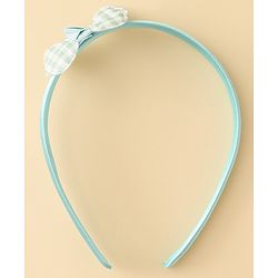 Babyhug Hair Bands with Bow Applique Pack of 2 Free Size - Red & Blue