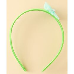 Babyhug Hair Bands with Floral Applique Pack of 2 - Green & Light Pink