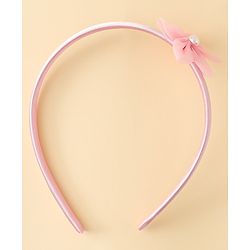 Babyhug Hair Bands with Floral Applique Pack of 2 - Green & Light Pink