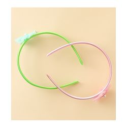 Babyhug Hair Bands with Floral Applique Pack of 2 - Green & Light Pink