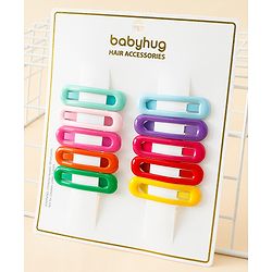Babyhug Free Size Snap Clips Pack of 10 - Multicolor