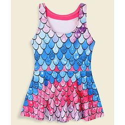 Babyhug Sleeveless Frock Swimsuit - Multicolour