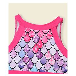 Babyhug Sleeveless Frock Swimsuit - Multicolour