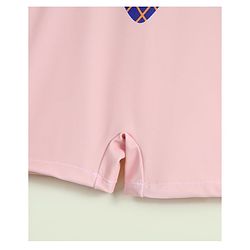 Babyhug Half Raglan Sleeves Legged Swimsuit With Animal Print - Multicolor