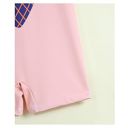 Babyhug Half Raglan Sleeves Legged Swimsuit With Animal Print - Multicolor