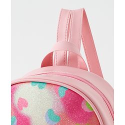 Babyhug Fashion Backpack with Bow Applique & Hear Design - Multicolor
