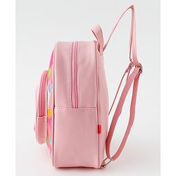 Babyhug Fashion Backpack with Bow Applique & Hear Design - Multicolor
