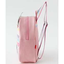 Babyhug Fashion Backpack With Unicorn Applique - Multicolour