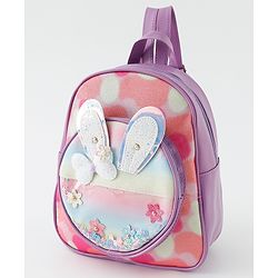Babyhug Fashion Backpack With Butterfly & Floral Applique - Multicolour
