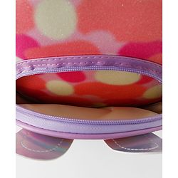 Babyhug Fashion Backpack With Butterfly & Floral Applique - Multicolour