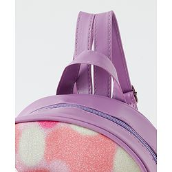 Babyhug Fashion Backpack With Butterfly & Floral Applique - Multicolour