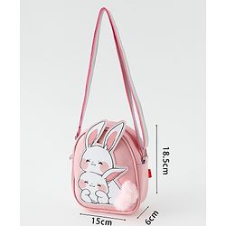 Babyhug Free Size Sling Bag With Bunny Design - Pink