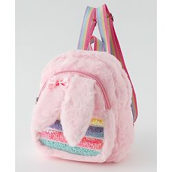 Babyhug Free Size Fashion Backpacks With Bunny Ear Applique - Pink