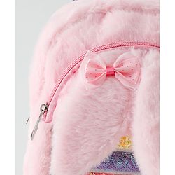 Babyhug Free Size Fashion Backpacks With Bunny Ear Applique - Pink
