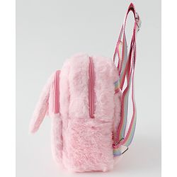 Babyhug Free Size Fashion Backpacks With Bunny Ear Applique - Pink