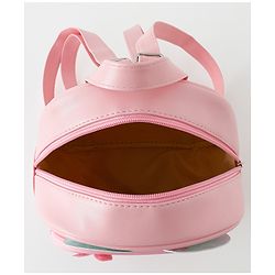 Babyhug Fashion Backpack with Bunny & Glitter Detailing - Pink