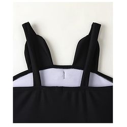 Babyhug Sleeveless Polka Dot Printed V Cut Swimsuit With Bow Applique & Cap - Black