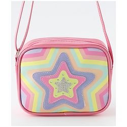 Pine Kids Free Size Sling Bag With Star Design - Multicolour