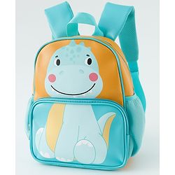 Babyhug Free Size Fashion Backpacks With Dino Design - Yellow & Blue