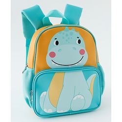 Babyhug Free Size Fashion Backpacks With Dino Design - Yellow & Blue