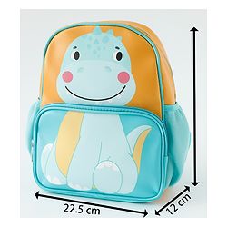 Babyhug Free Size Fashion Backpacks With Dino Design - Yellow & Blue