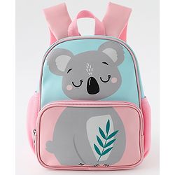 Babyhug Free Size Fashion Backpacks With Koala Design - Blue & Pink