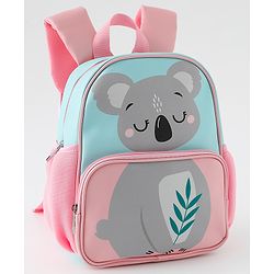 Babyhug Free Size Fashion Backpacks With Koala Design - Blue & Pink