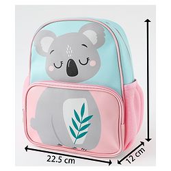 Babyhug Free Size Fashion Backpacks With Koala Design - Blue & Pink