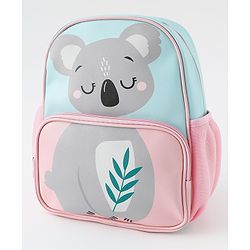 Babyhug Free Size Fashion Backpacks With Koala Design - Blue & Pink