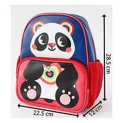 Babyhug Free Size Fashion Backpacks With Panda Design - Navy Blue & Pink