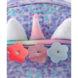 Babyhug Free Size Fashion Backpacks With Unicorn Sequins Design - Light Blue