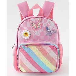 Babyhug Free Size Fashion Backpacks With Butterfly Design & Applique - Multicolour