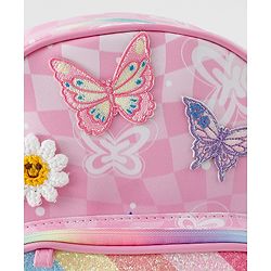 Babyhug Free Size Fashion Backpacks With Butterfly Design & Applique - Multicolour