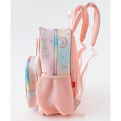 Babyhug Free Size Fashion Backpacks With Rainbow Design & Applique - Multicolour