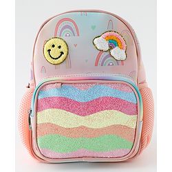 Babyhug Free Size Fashion Backpacks With Rainbow Design & Applique - Multicolour