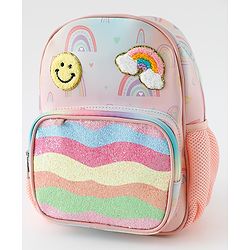 Babyhug Free Size Fashion Backpacks With Rainbow Design & Applique - Multicolour