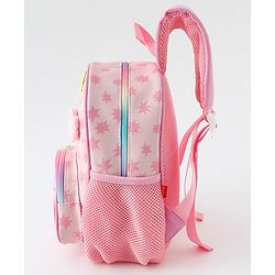 Babyhug Free Size Fashion Backpack with Floral Print &  Applique - Pink