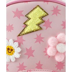 Babyhug Free Size Fashion Backpack with Floral Print &  Applique - Pink
