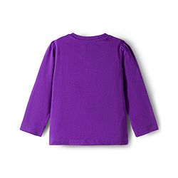 Babyhug Knit Full Sleeves Night Suit With Text Print - Purple