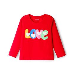 Babyhug Knit Full Sleeves Night Suit With Text Print - Red