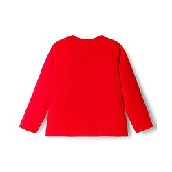 Babyhug Knit Full Sleeves Night Suit With Text Print - Red