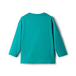 Babyhug Knit Full Sleeves Night Suit With Animal Print - Green