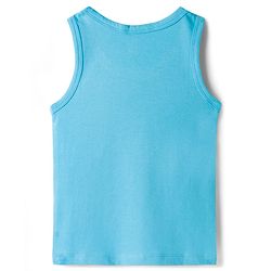 Babyhug 100% Cotton Single Jersey Knit Sando With Nautical Theme Print Pack Of 3 - Navy Blue Yellow & Light Blue