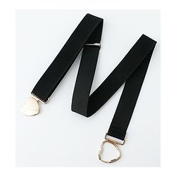 Babyhug Belts with Heart Shaped Buckle - Black