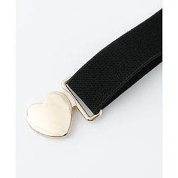Babyhug Belts with Heart Shaped Buckle - Black