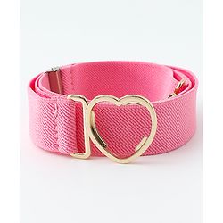 Babyhug Belts with Heart Shaped Buckle - Black
