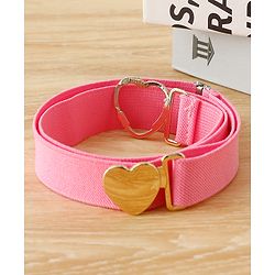 Babyhug Belts with Heart Shaped Buckle - Black